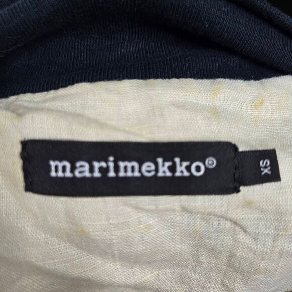 Marimekko Jacket Size XS Snap Button Colorblock 100% Linen - Picture 10 of 11